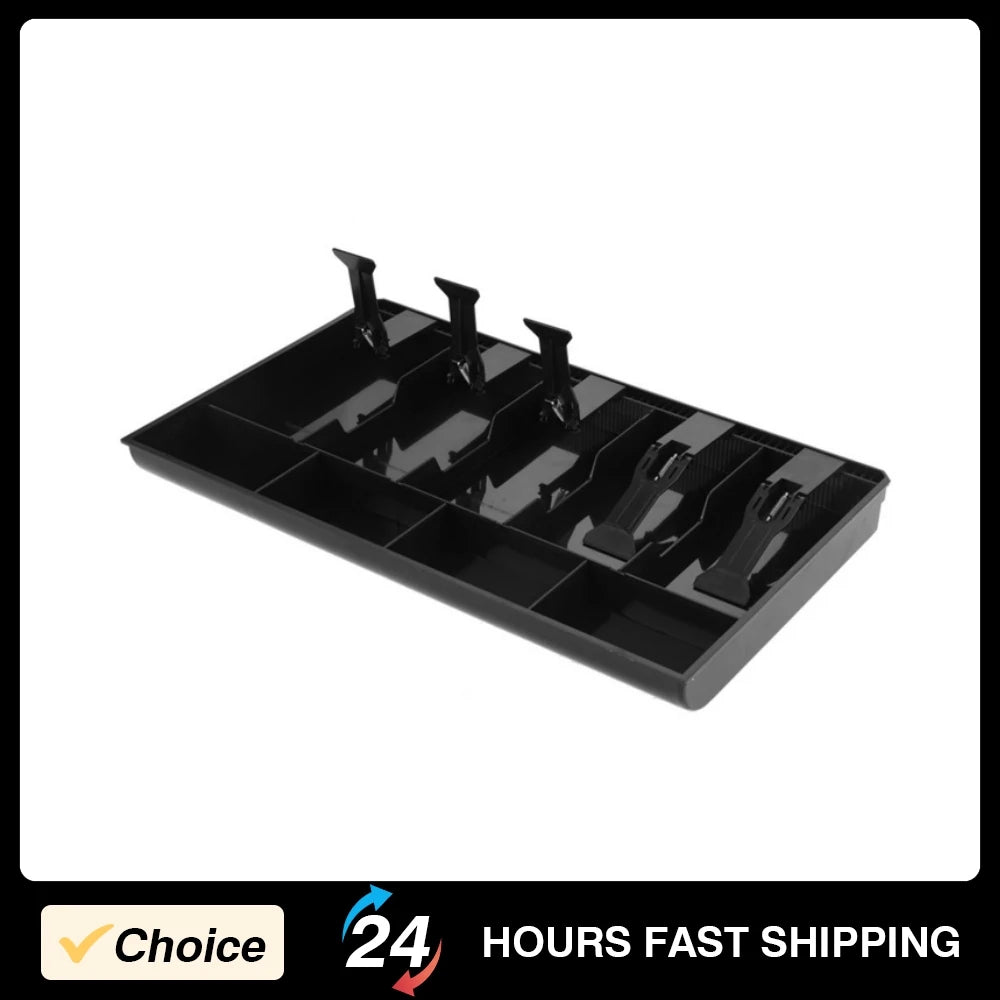 Five Grids Cash Tray 15.94*9.65*1.38in For Supermarket Cash Register Drawers Or Cash Boxes