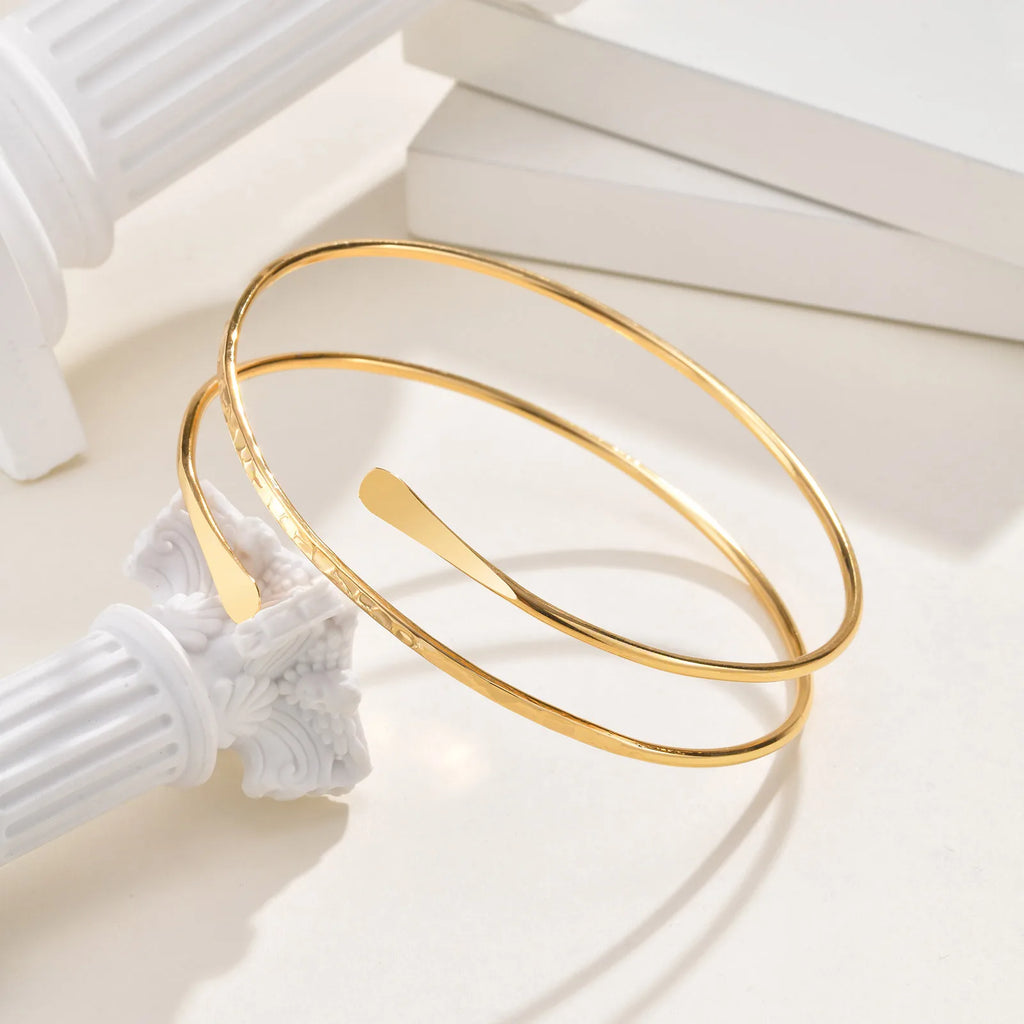Simple Upper Cuff Arm Bracelet for Women, Trendy Geometric Armband Bangles Adjustable Jewelry