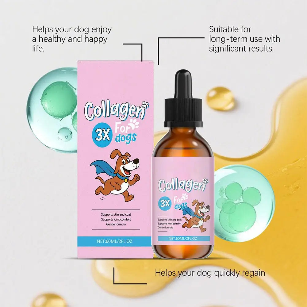 60ml Winter Dog Hair Care Product Liquid Collagen For Repair Intestines And Improve Health Of The Digestive System For Pet