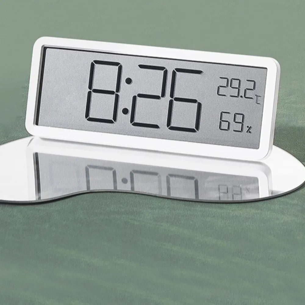 Large Screen LCD Digital Wall Clock Temperature Date Week Display Digital Wall Clock Humidity 12/24H Format Desktop Clock