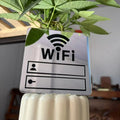 WiFi Sign Sticker Mirror Surface Account Password Acrylic WiFi Sign 3D Mirror Wall Sticker for Cker for Public Places Shops Home