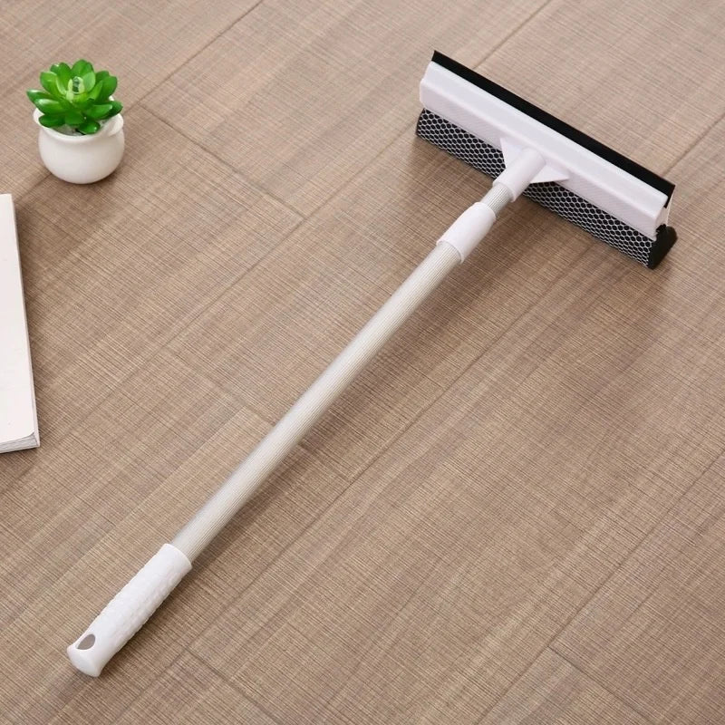 Window Cleaning Brush Bathroom Mirror Glass Wiper Car Cleaning Tool Sliding Door Shower Glass Door Clean Adjustable Long Handle