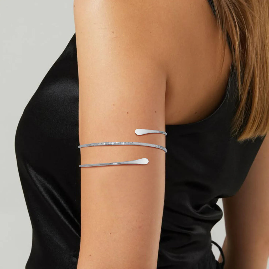 Simple Upper Cuff Arm Bracelet for Women, Trendy Geometric Armband Bangles Adjustable Jewelry