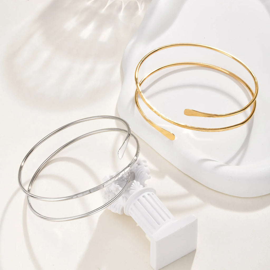 Simple Upper Cuff Arm Bracelet for Women, Trendy Geometric Armband Bangles Adjustable Jewelry