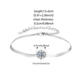 BAMOER 925 Sterling Silver 0.5CT Flower Buds Moissanite Bracelet Prong Setting Adjustable Snake Chain for Women Anniversary Gift
