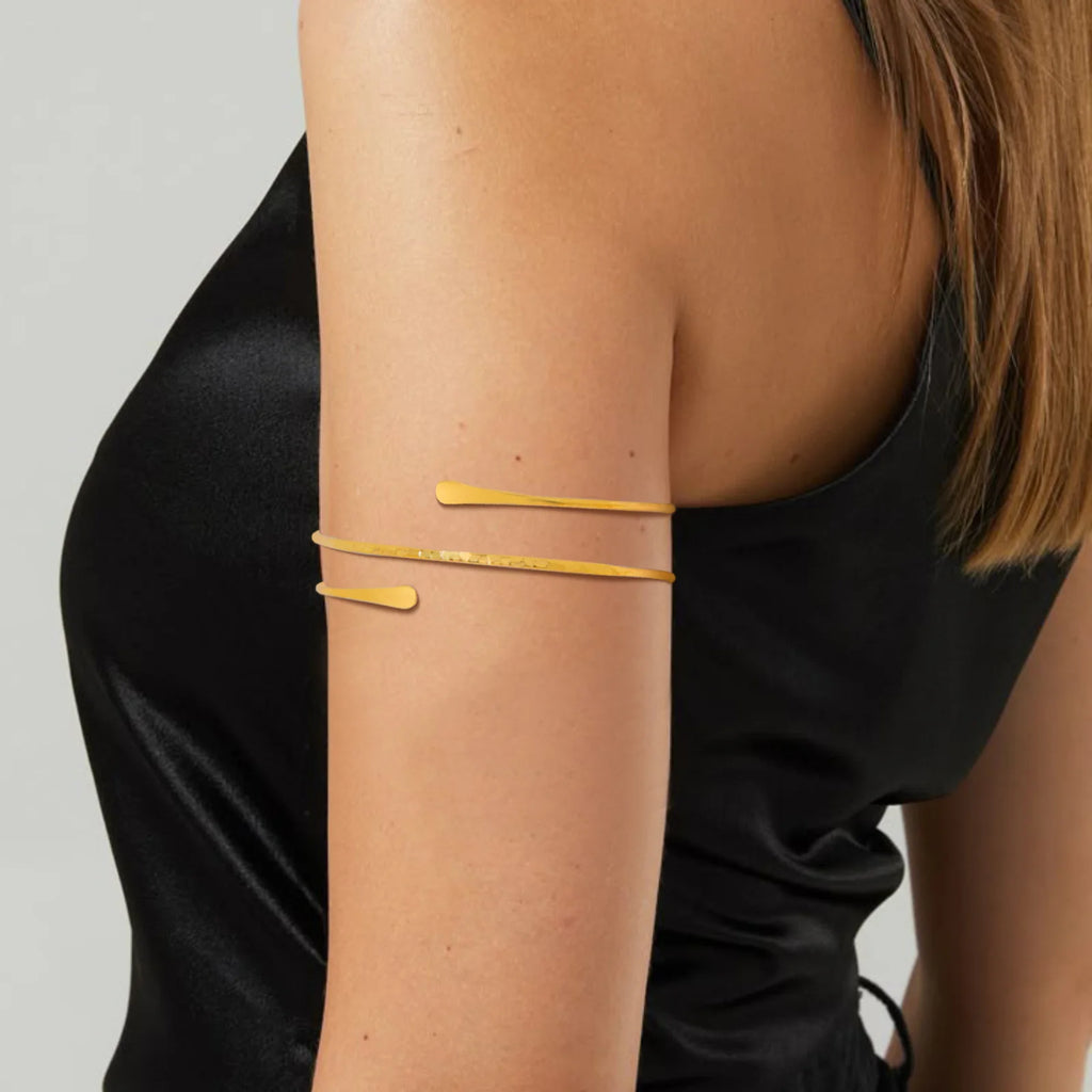 Simple Upper Cuff Arm Bracelet for Women, Trendy Geometric Armband Bangles Adjustable Jewelry