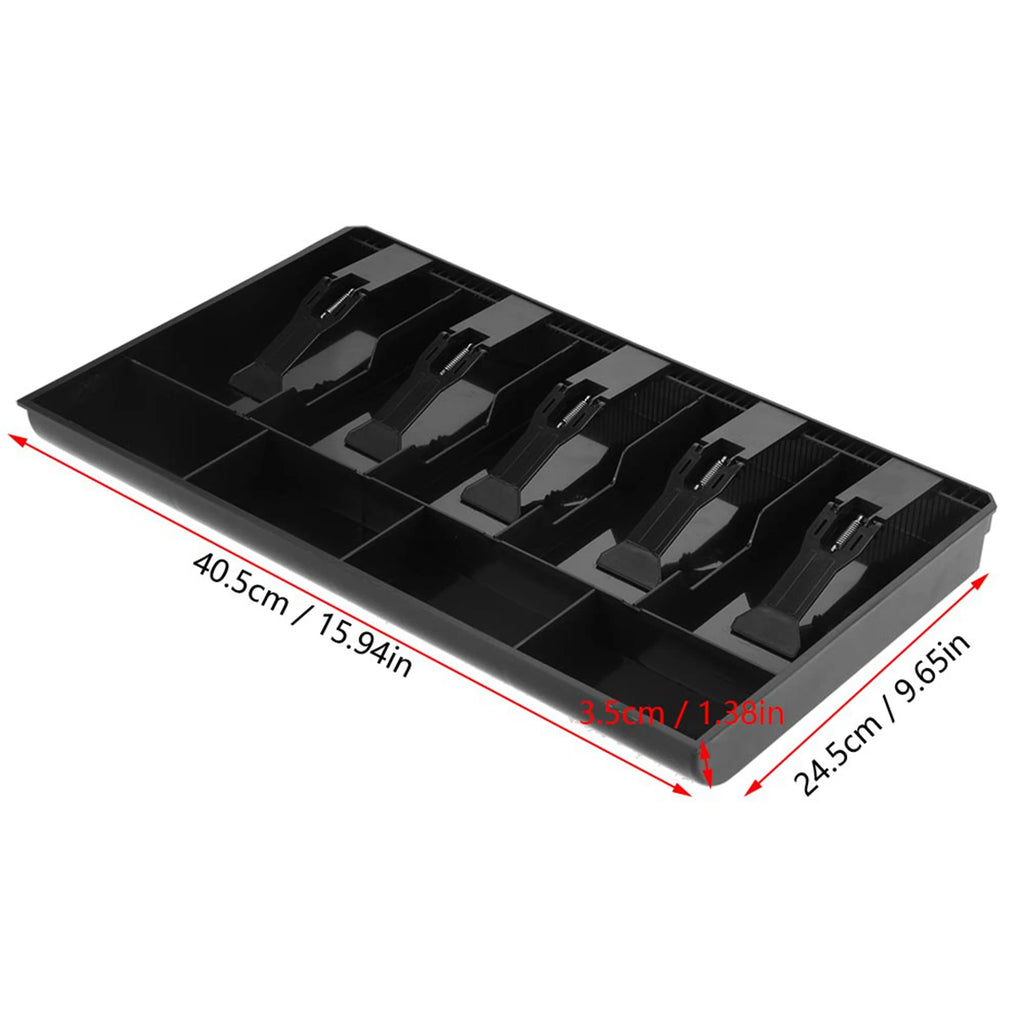 Five Grids Cash Tray 15.94*9.65*1.38in For Supermarket Cash Register Drawers Or Cash Boxes
