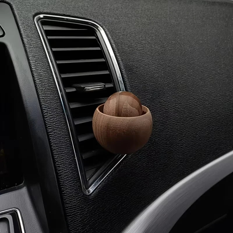 Car Wooden Essential Oil Diffusers-Spherical Design Bedroom Decor Diffuser Car Home Room Fragrance Natural Fragrance Dispersion
